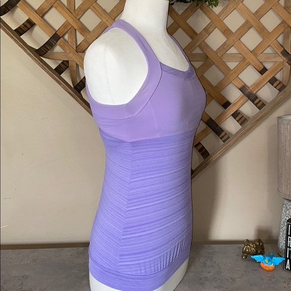 Athleta Cross Back Light Purple Athletic Tank Top - Picture 2 of 7
